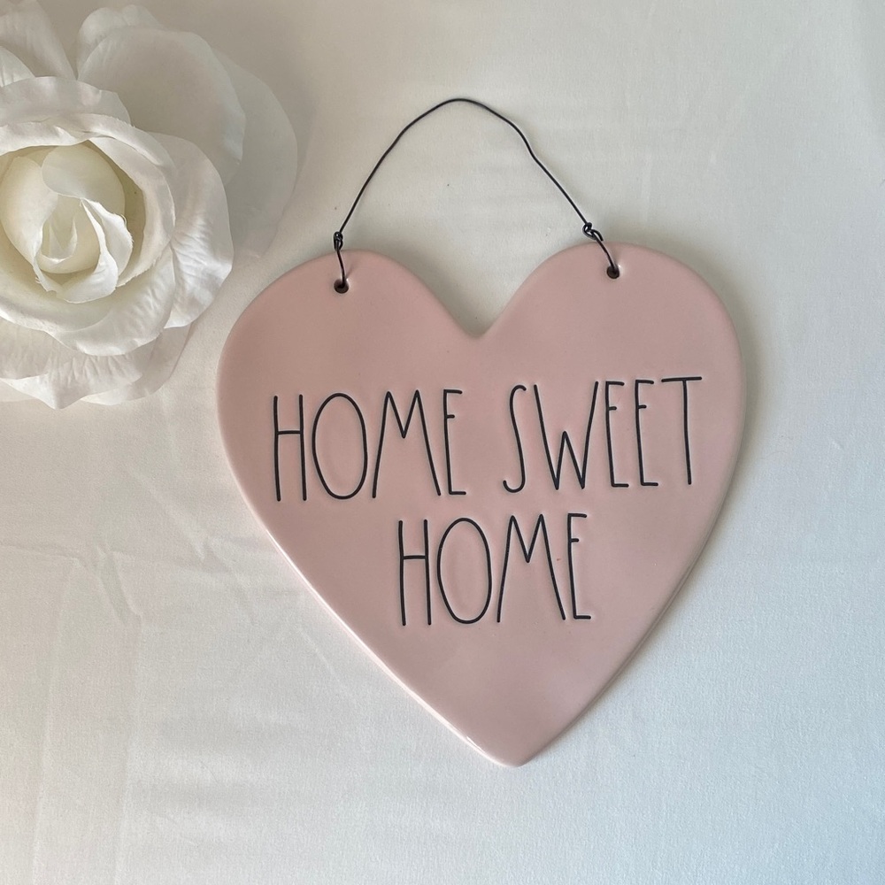 Rae Dunn Pink Heart Wall Art 'Home Sweet Home'